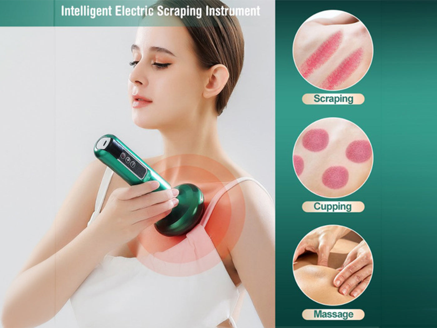 6/12 Levels Infrared Heat Gua Sha Massage 3 in 1 Smart Cupping Set