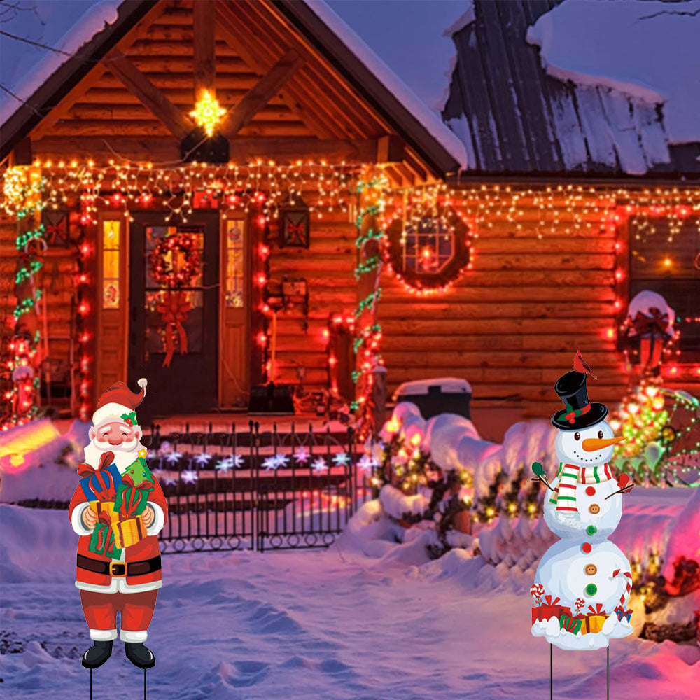 2-Piece Outdoor Christmas Stake Lights