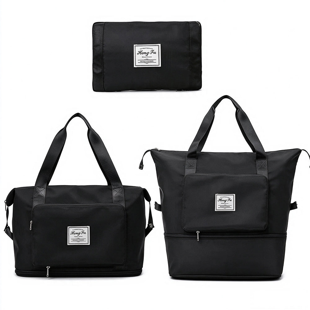 Expandable Travel Duffel Storage Bag for Short Trips and Gym