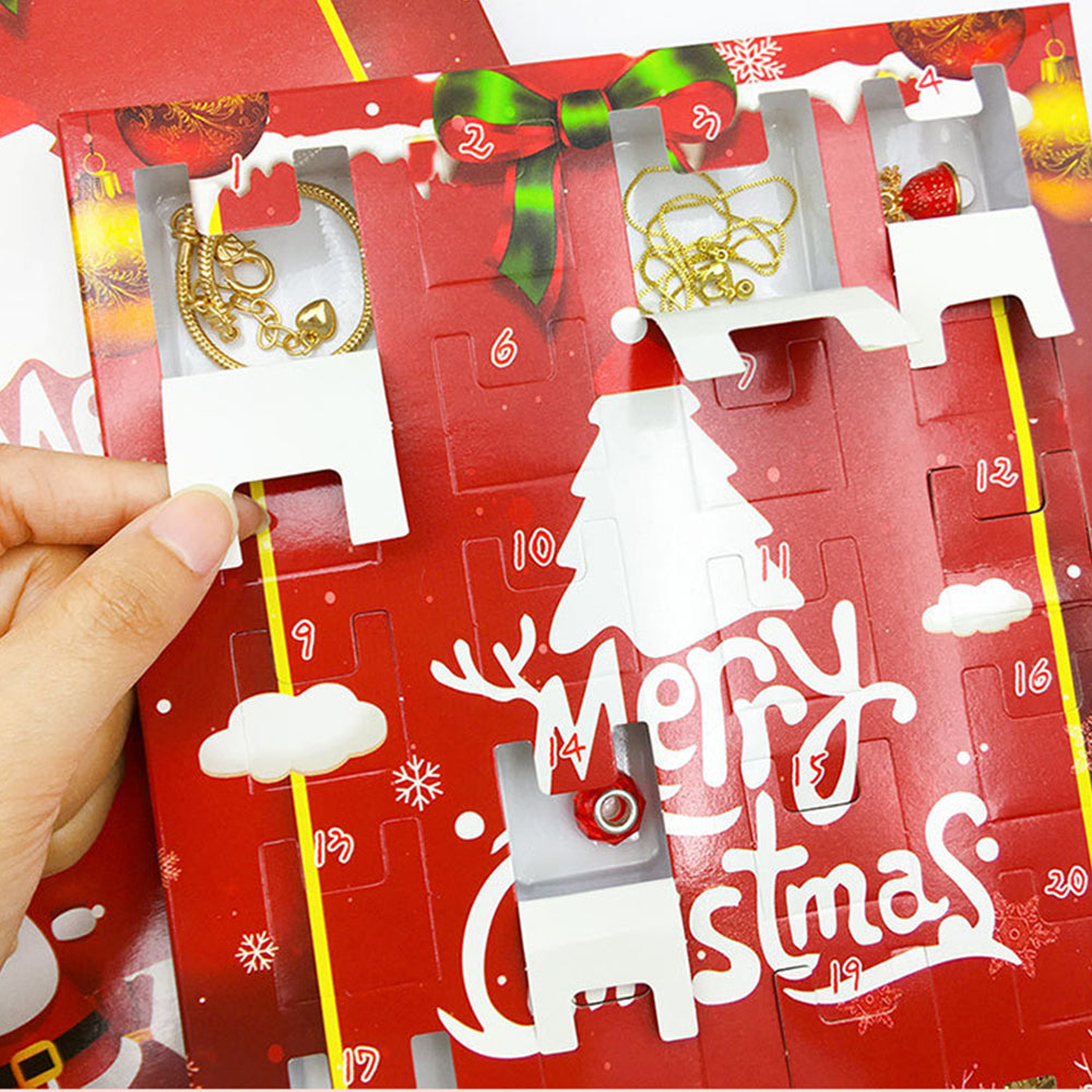 Christmas Advent Countdown Calendar Charm Bracelet Necklace Making Kit
