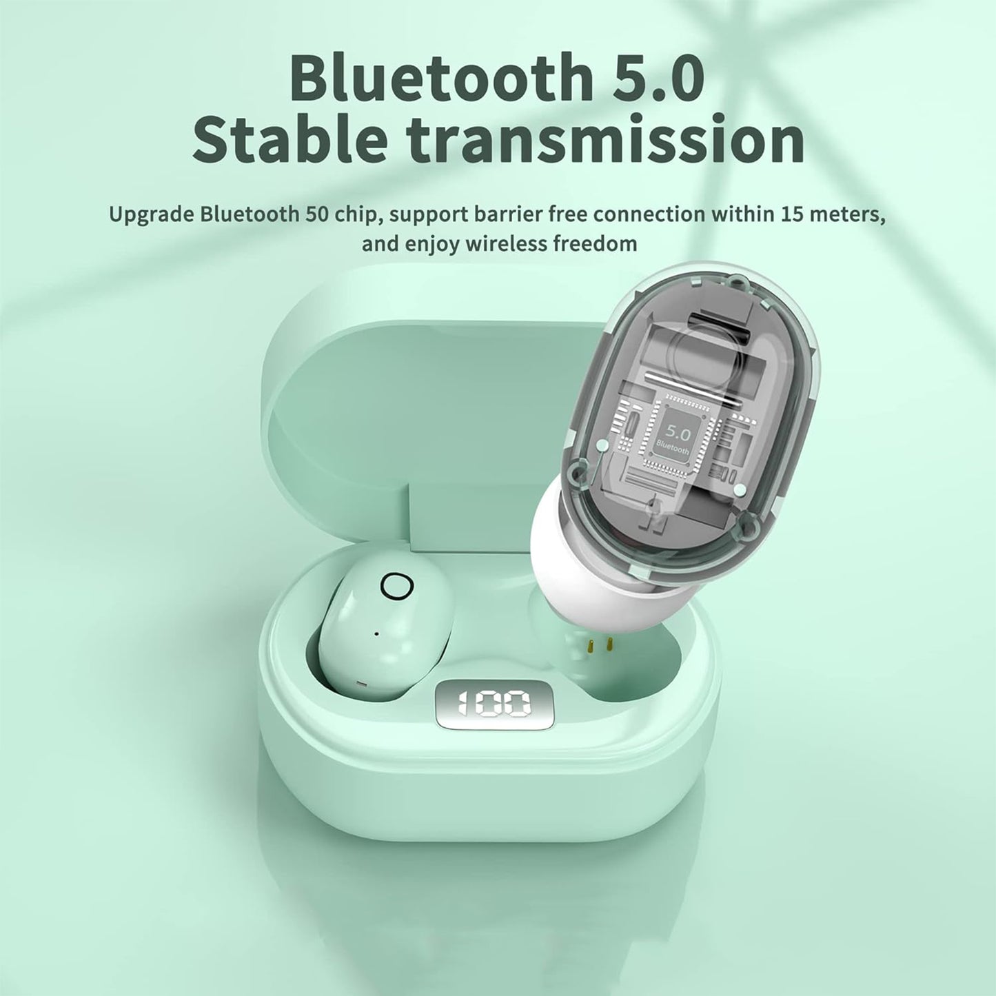 TWS Wireless 5.0 Bluetooth Mini in-Ear Touch Control Earbuds