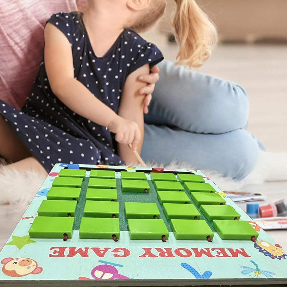 Wooden Memory Match Game - Montessori Educational Toy for Under 14 Years Old