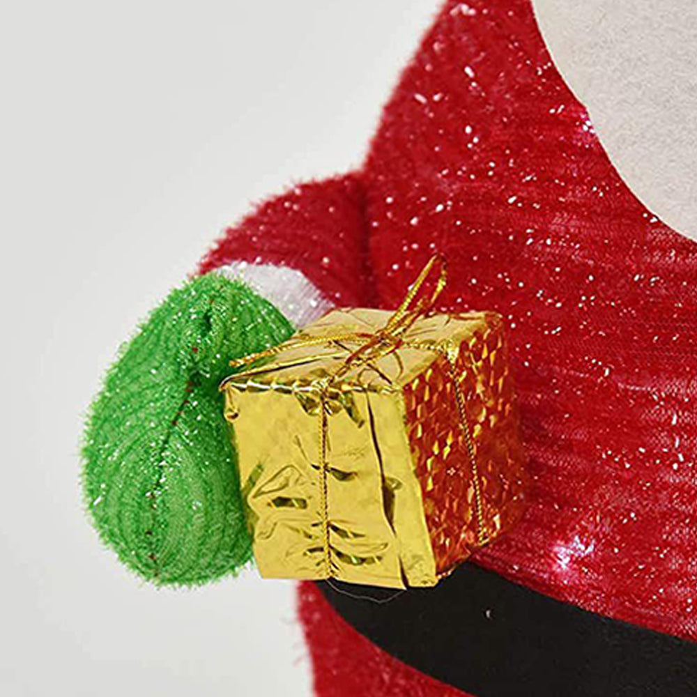 Christmas Yard Sign with Stakes Light Up Yard Sign Indoor Outdoor Decor-Santa