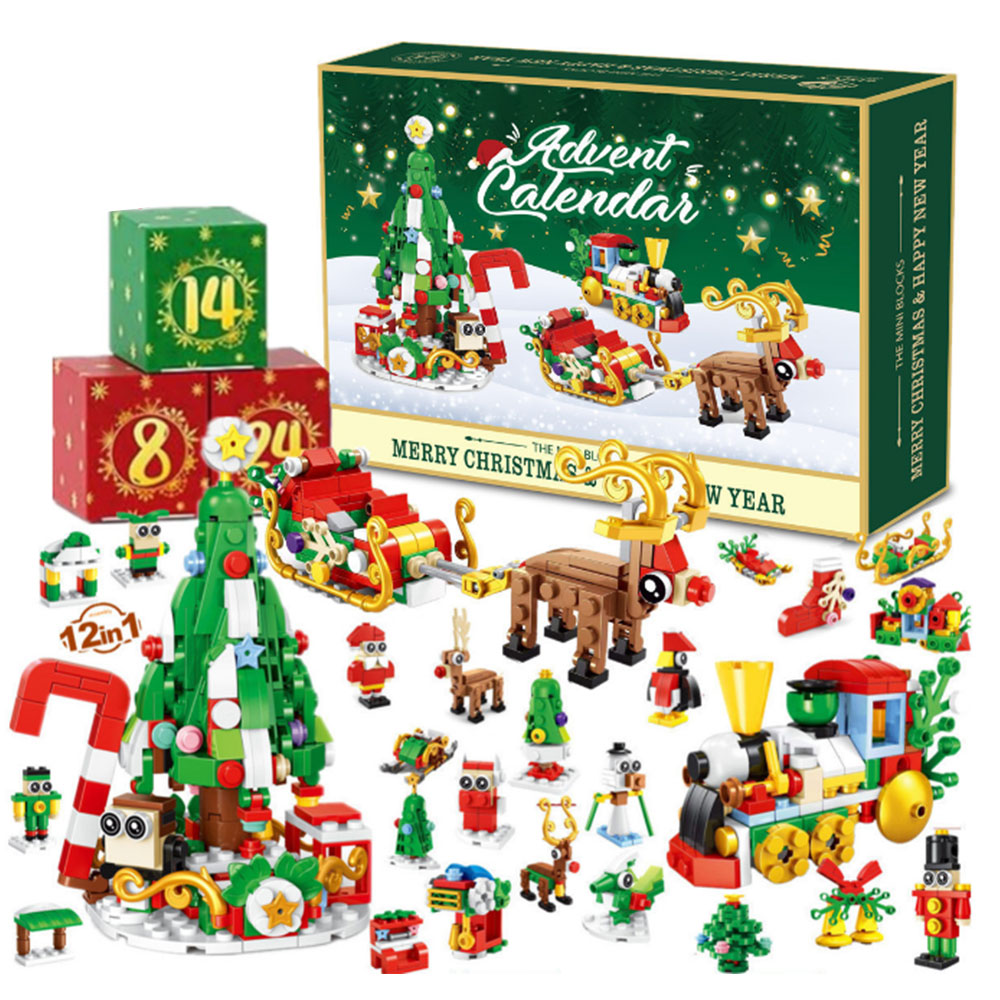Christmas Advent Calendar Building Block 24 Days Countdown Surprise Box