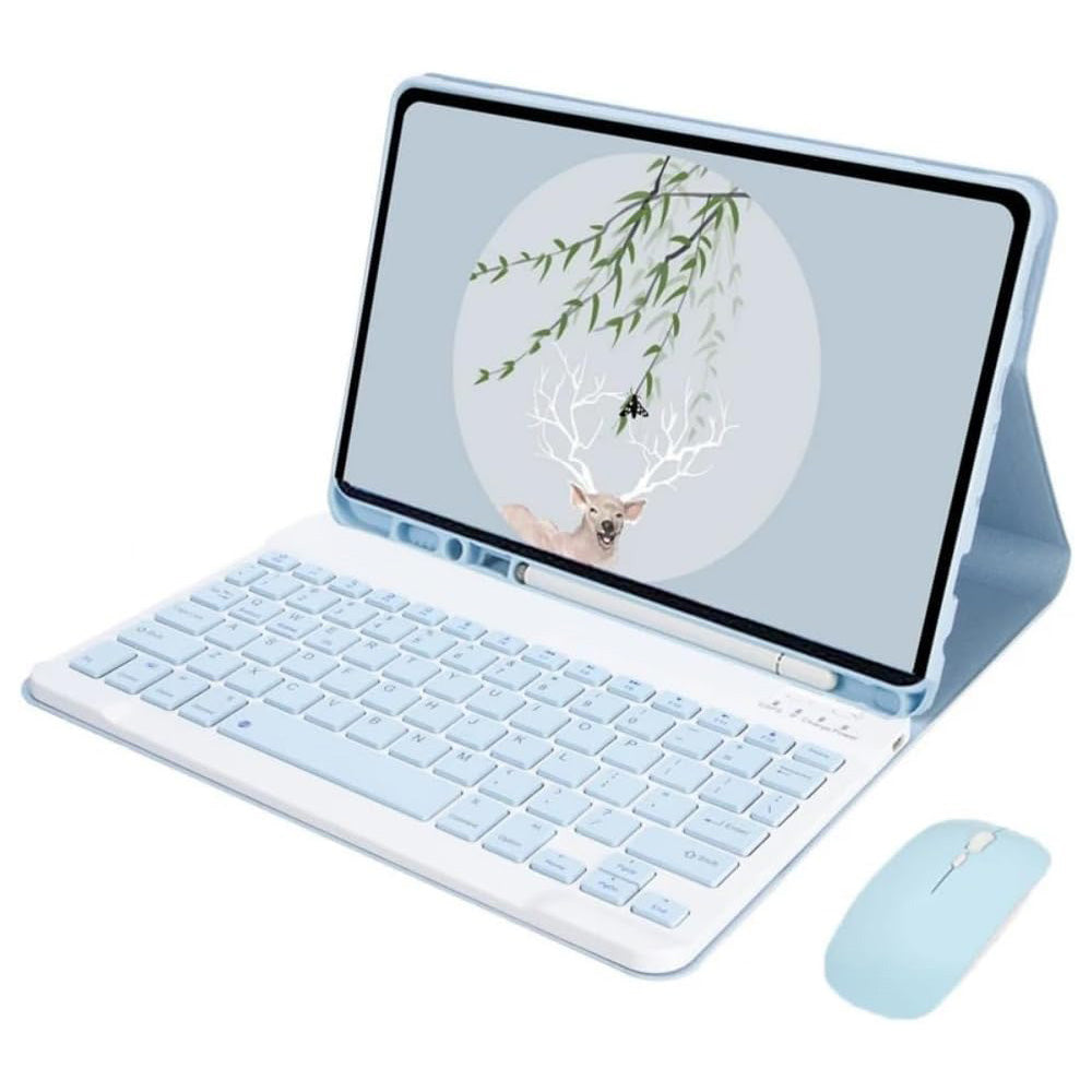 Keyboard Case and Mouse for Samsung Tab S11 S10 S9 S8 S7 11 Inch Models-Blue
