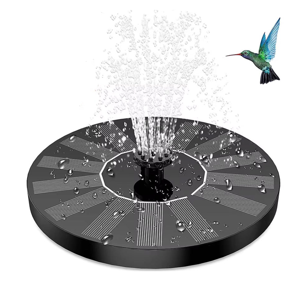 1.5W Solar Powered Bird Bath Fountains with 6 Nozzle Water Feature for Garden Pond