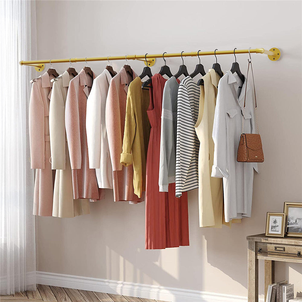 183cm Heavy Duty Galvanized Carbon Steel Wall Mounted Clothes Rack