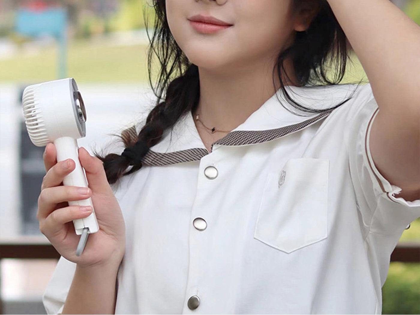 Handheld Fan 3-Windy Speed Adjustable USB Rechargeable Fan