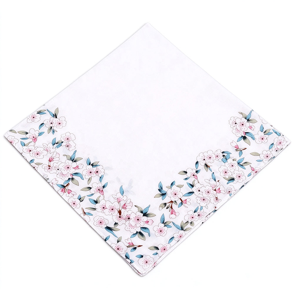 12 Pack Pure Cotton Printed Handkerchiefs 42cm Square