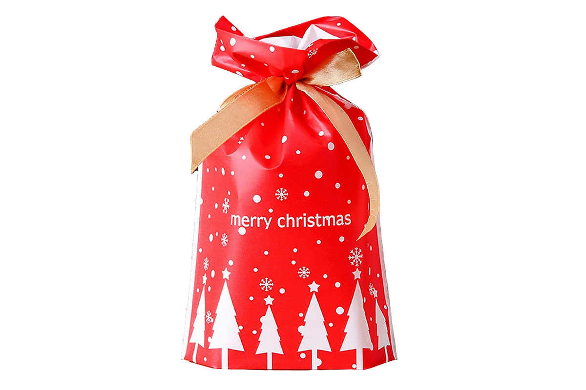 50Pcs Christmas Candy Treat Bags Gift Wrapping Drawstring Bags for Holiday Party