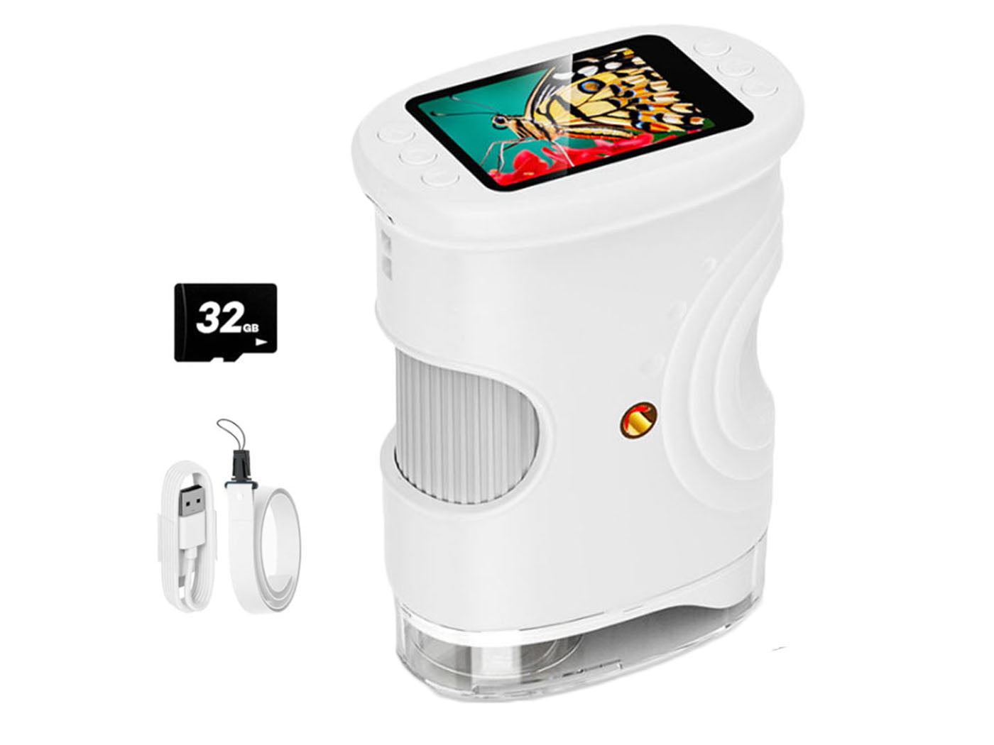 1000X Handheld Digital Microscope with 32G Card and 2.0 Inches IPS Screen