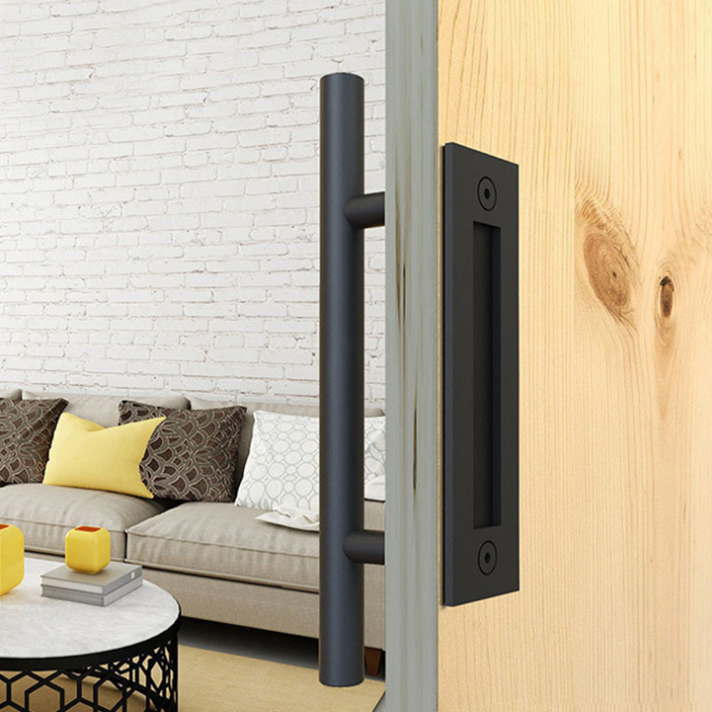 Stainless Steel Barn Door Handle Sliding Hardware with Flush Pull for Wood Door