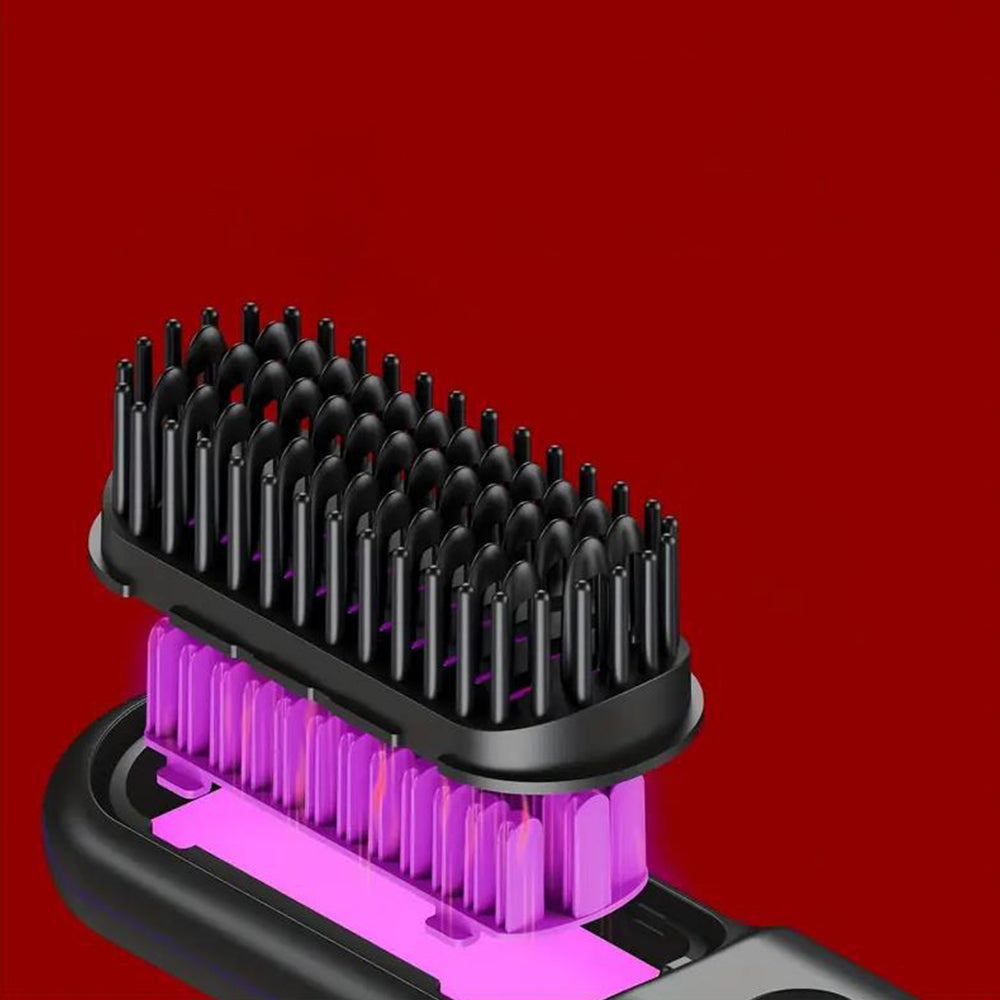 Portable Cordless Hair Straightener Comb with LED Display Negative Ion Heating