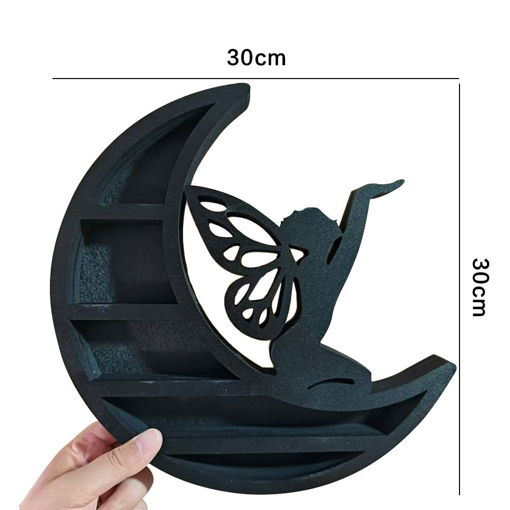 Wooden Shelf Halloween Crystal Display Shelf Decor-Fairy