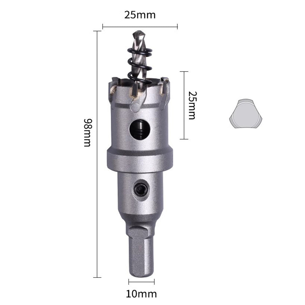 Carbide Hole Saw Drill Bit 10mm Shank for Stainless Steel Metal