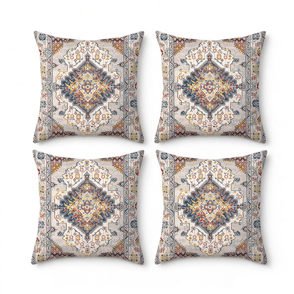 4X Bohemian Short Plush Decorative Throw Pillow Cover 45x45cm