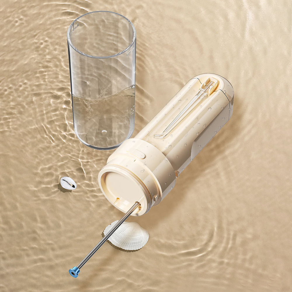 Electric Cordless Water Flosser Teeth Portable Oral Irrigator with 4 Nozzles