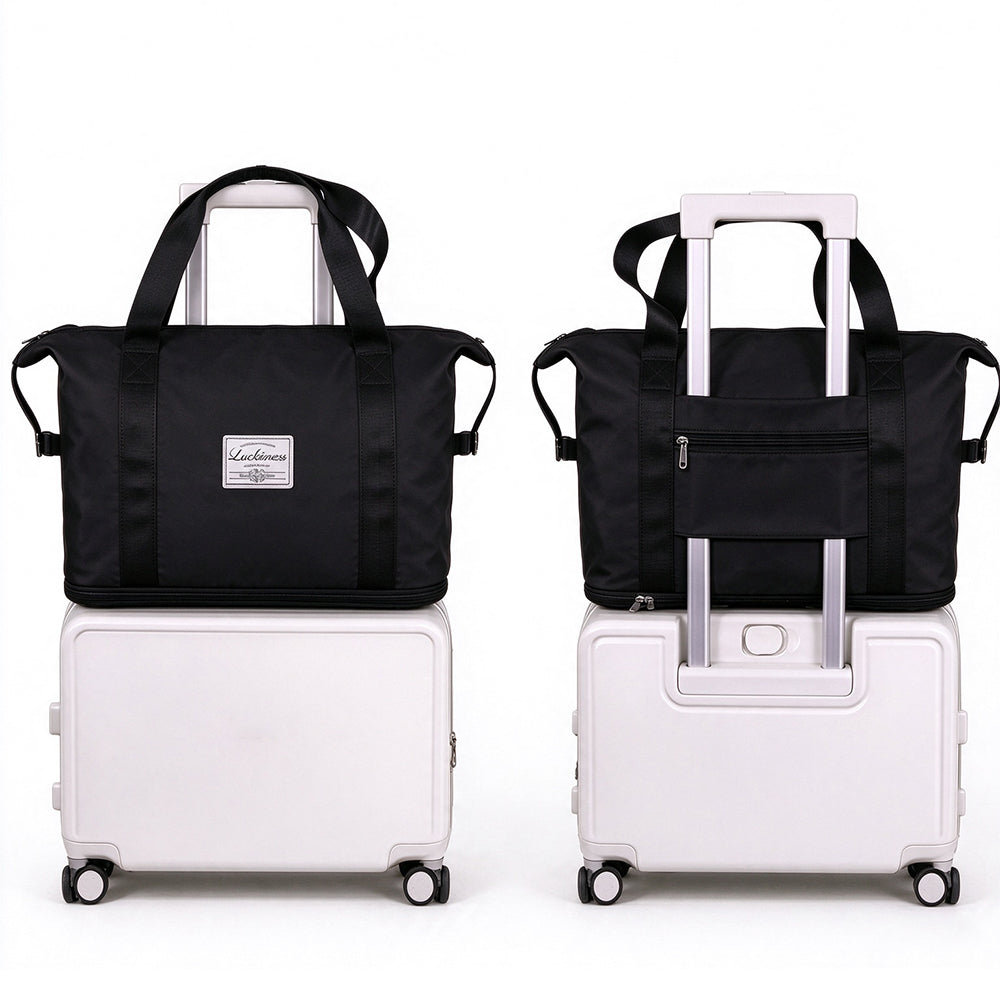 Expandable Travel Duffel Storage Bag for Short Trips and Gym