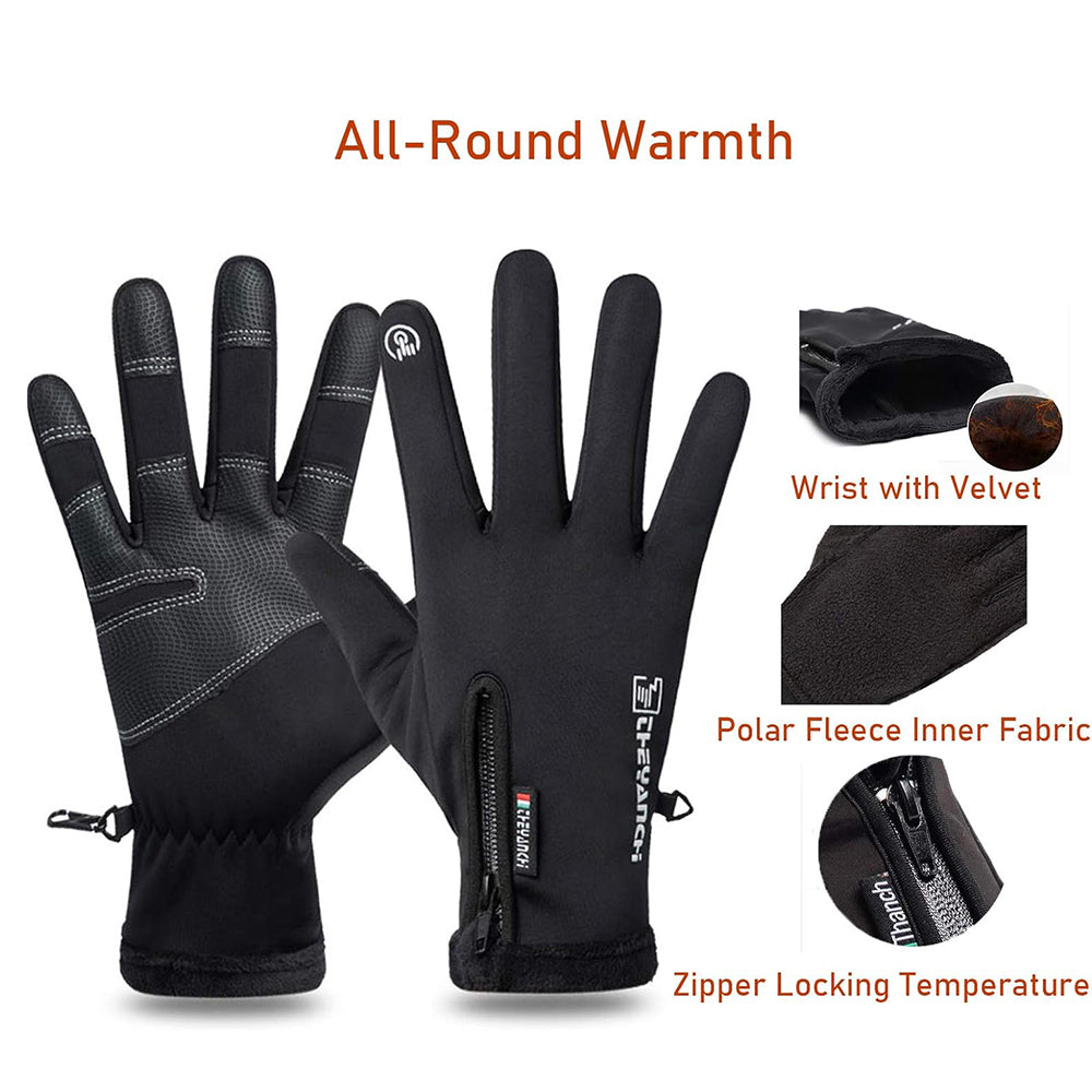 Winter Fishing Gloves with 2 Flip Finger for Touchscreen