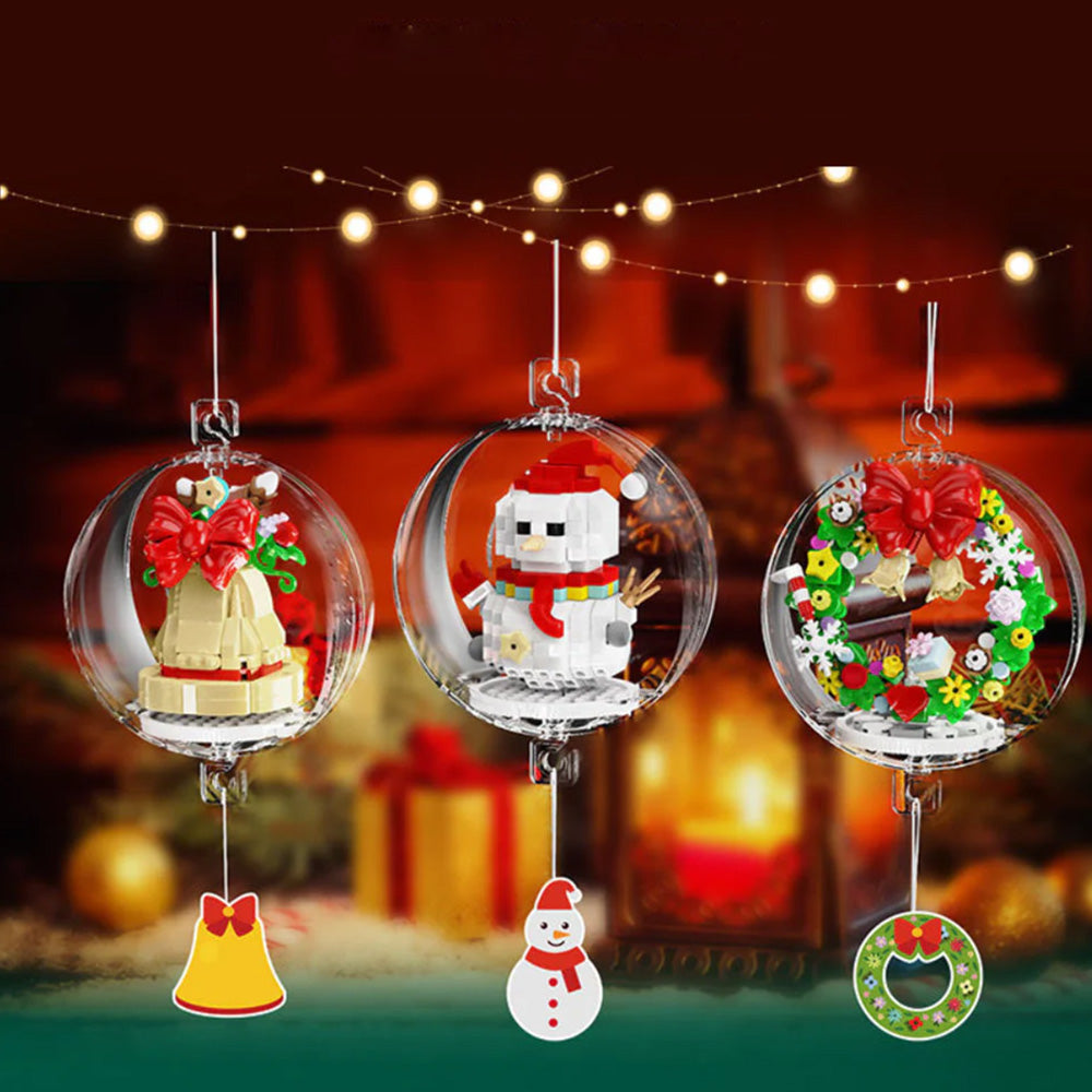 Christmas Tree Ornaments Building Blocks Christmas Santa Nutcracker Xmas Ornament
