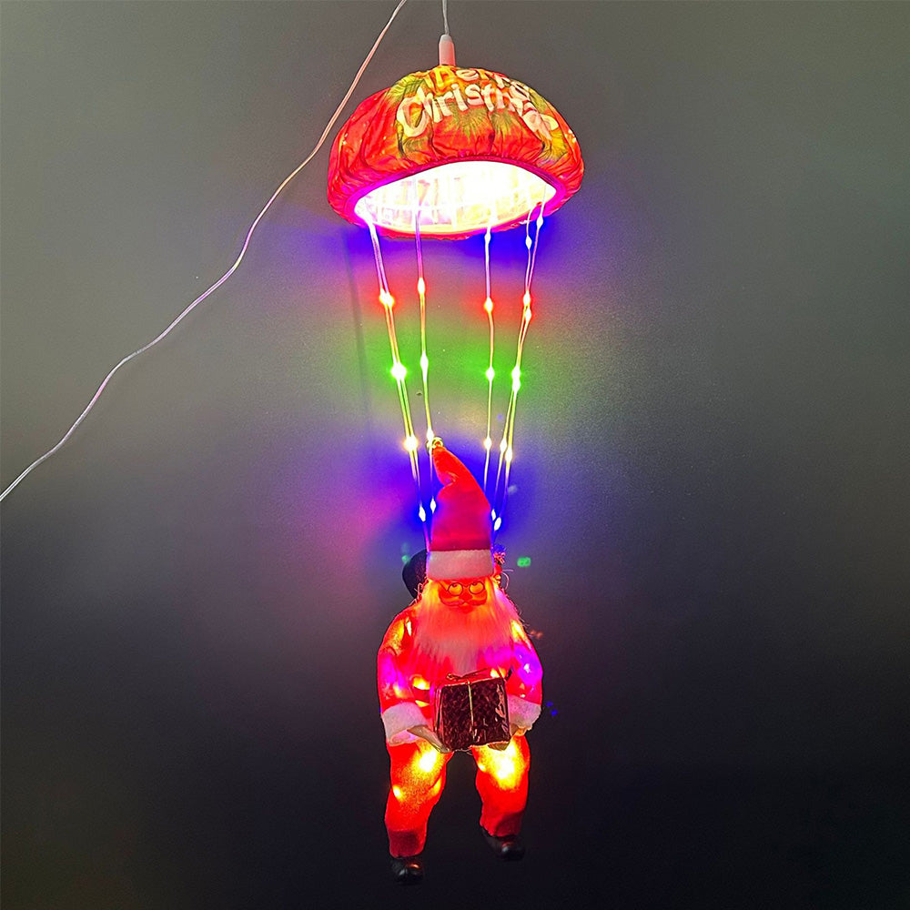 Christmas Decorations Santa Claus Parachute Lights LED Hanging Xmas Tree Decor