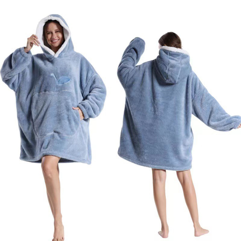 Unisex Hoodie Blanket Hooded Oversized Wearable Throw Blanket