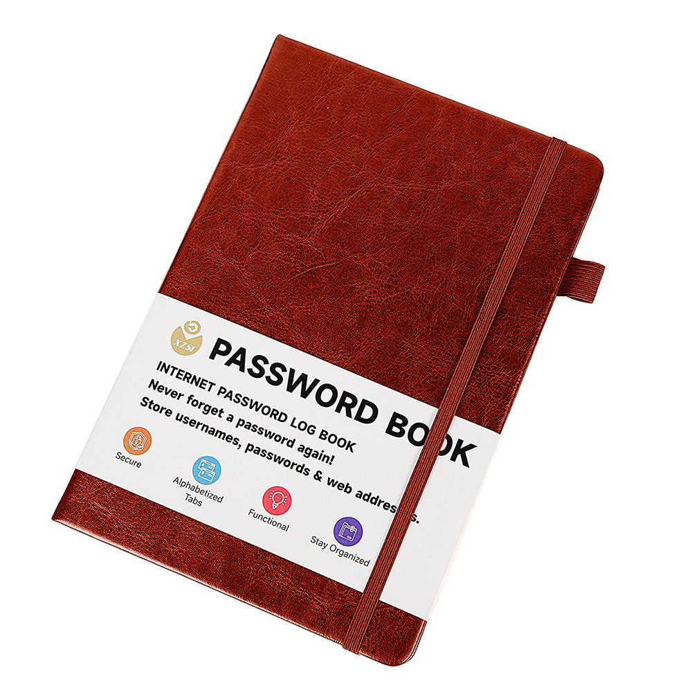 Password Keeper Book with A to Z Alphabet Tabs and Elastic Closure