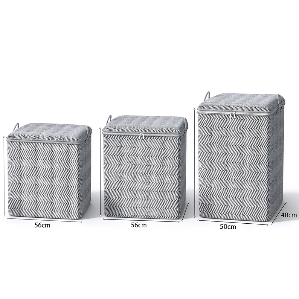 3 Piece 110L 140L 180L Nonwoven Comforter Storage Bag Set-ST2