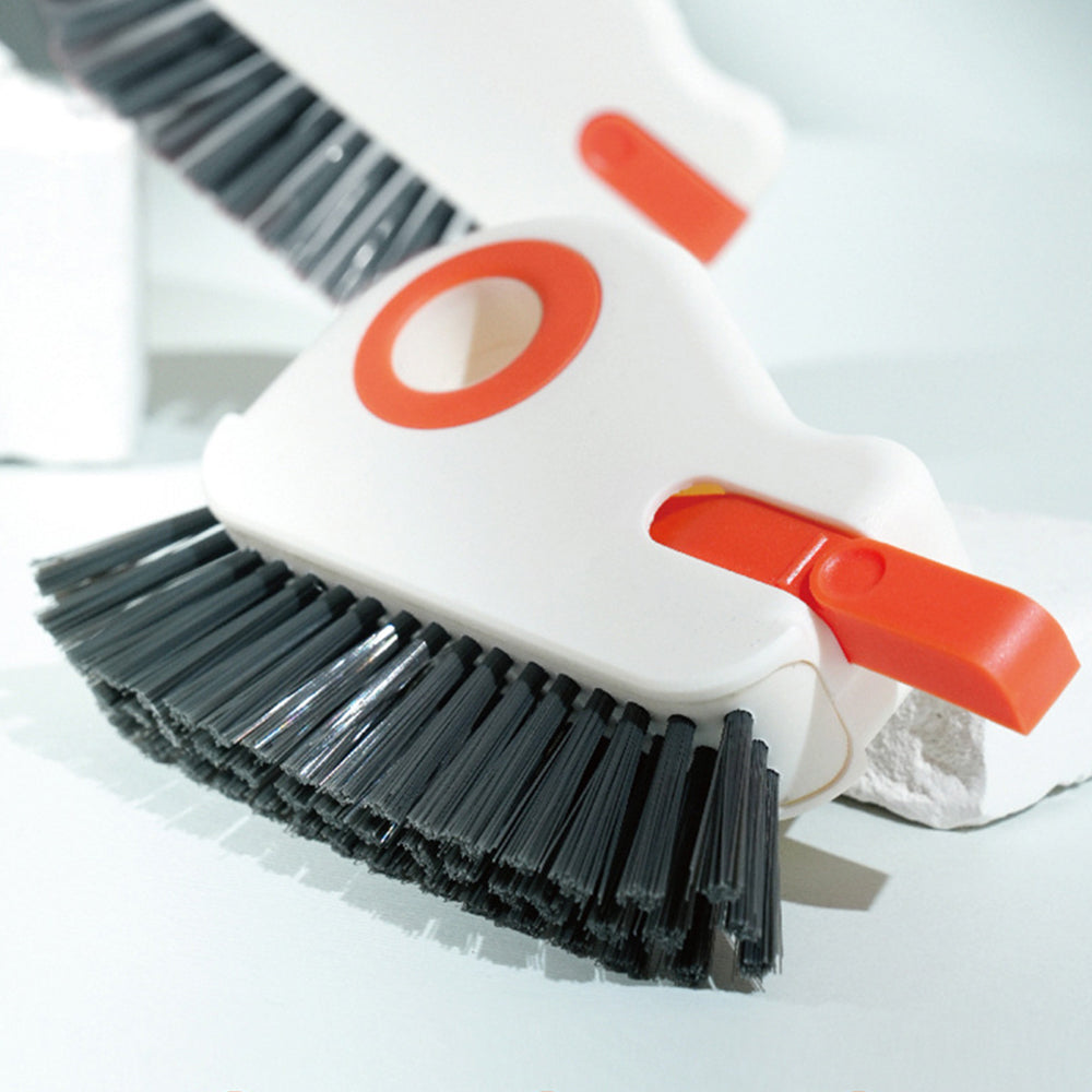 2Pcs 2-in-1 Window Track Groove Cleaning Brush with Hidden Scraper