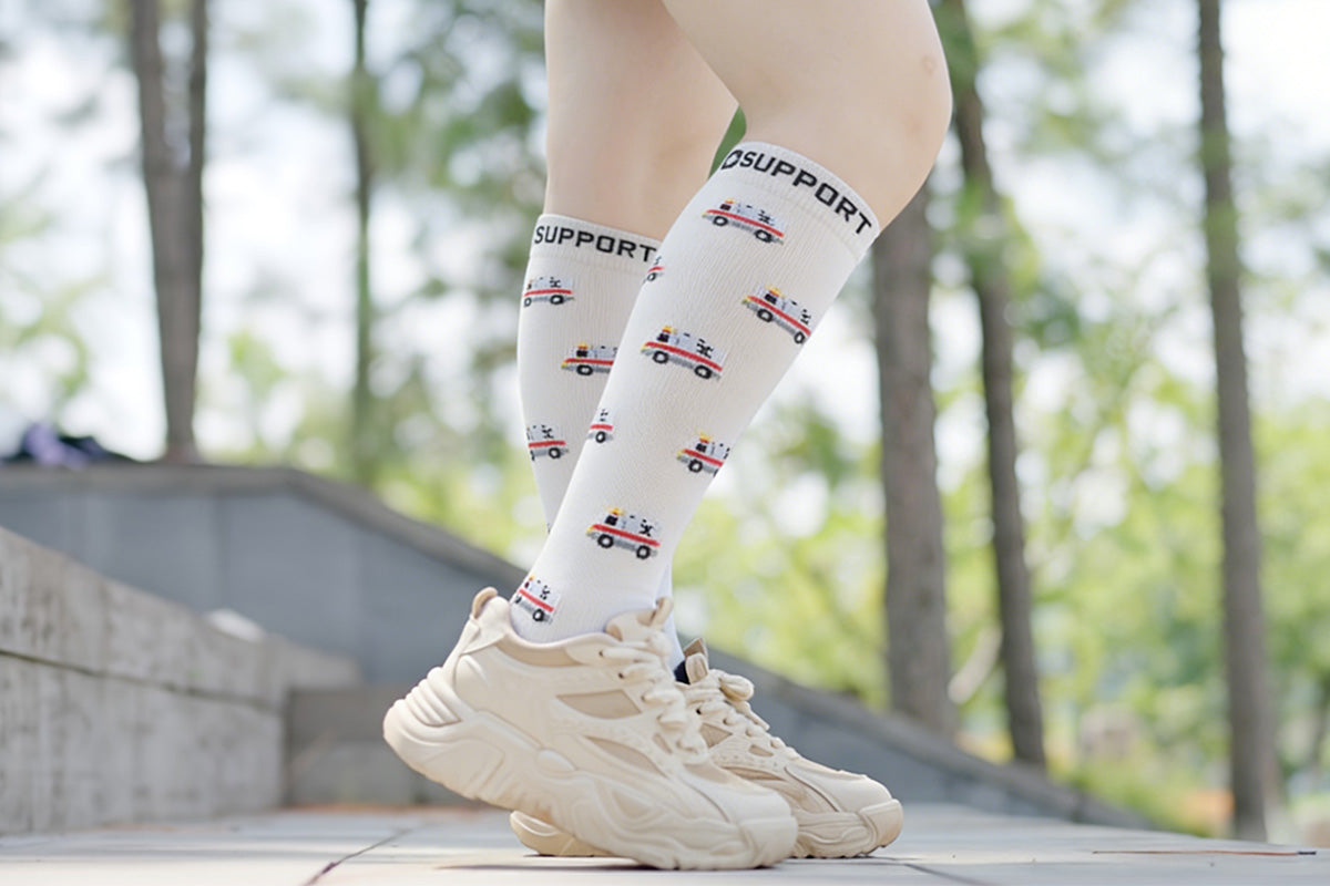 6 Pairs High Stretch Long Socks for Sports Casual Wear for Women - Style 3