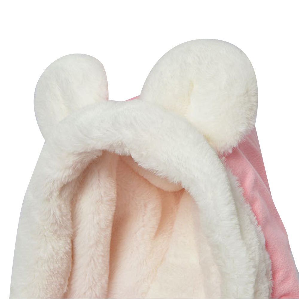 Plush Backpack Portable Pet Hanging Chest Bag with Hand Warmer Pocket