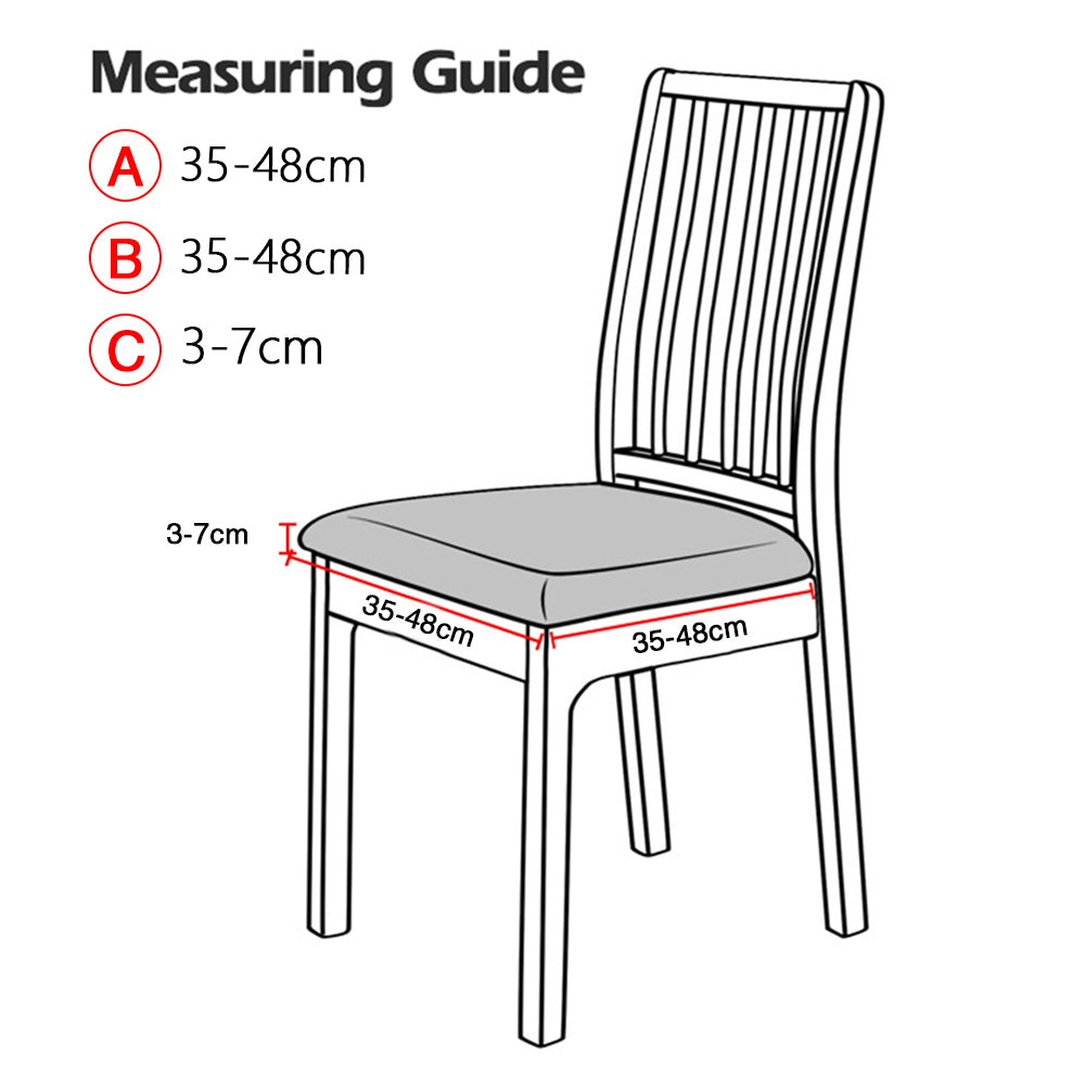 4Pcs Stretch Printed Chair Covers-Mooney Grey