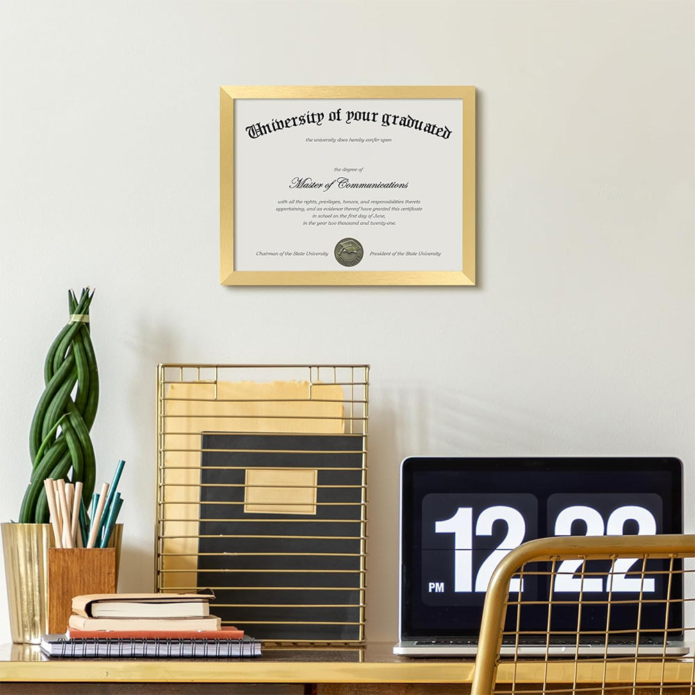 Certificate Frame with PVC for Diploma Document Photo Display