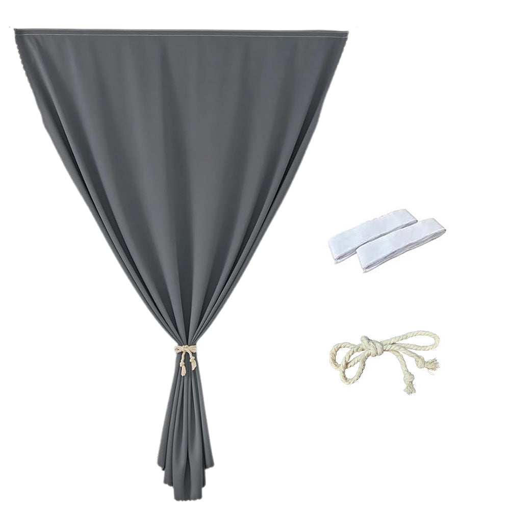 Blackout Curtains No Drill Adhesive Curtains for Bedroom Living Room Office-Grey