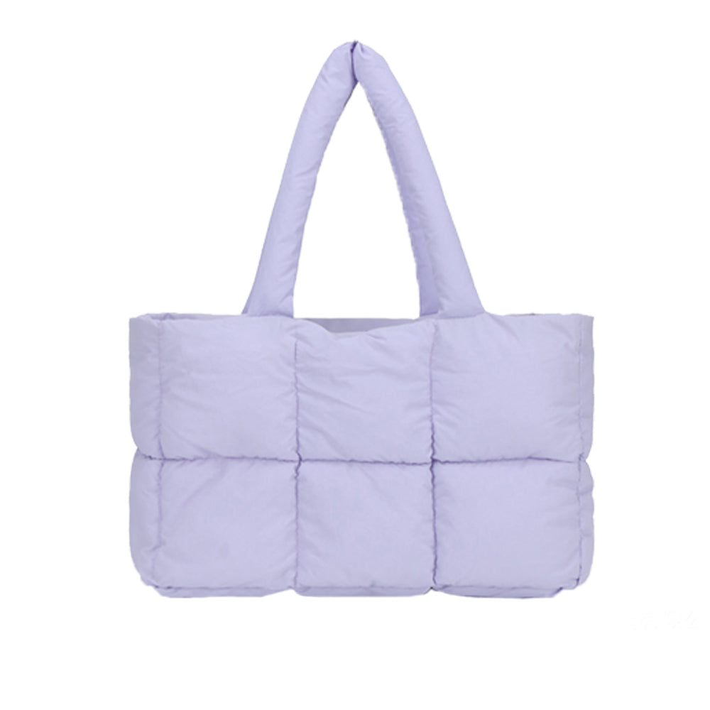 Puffer Tote Bag Large Quilted Puffy Handbag Lightweight Satchel Purse