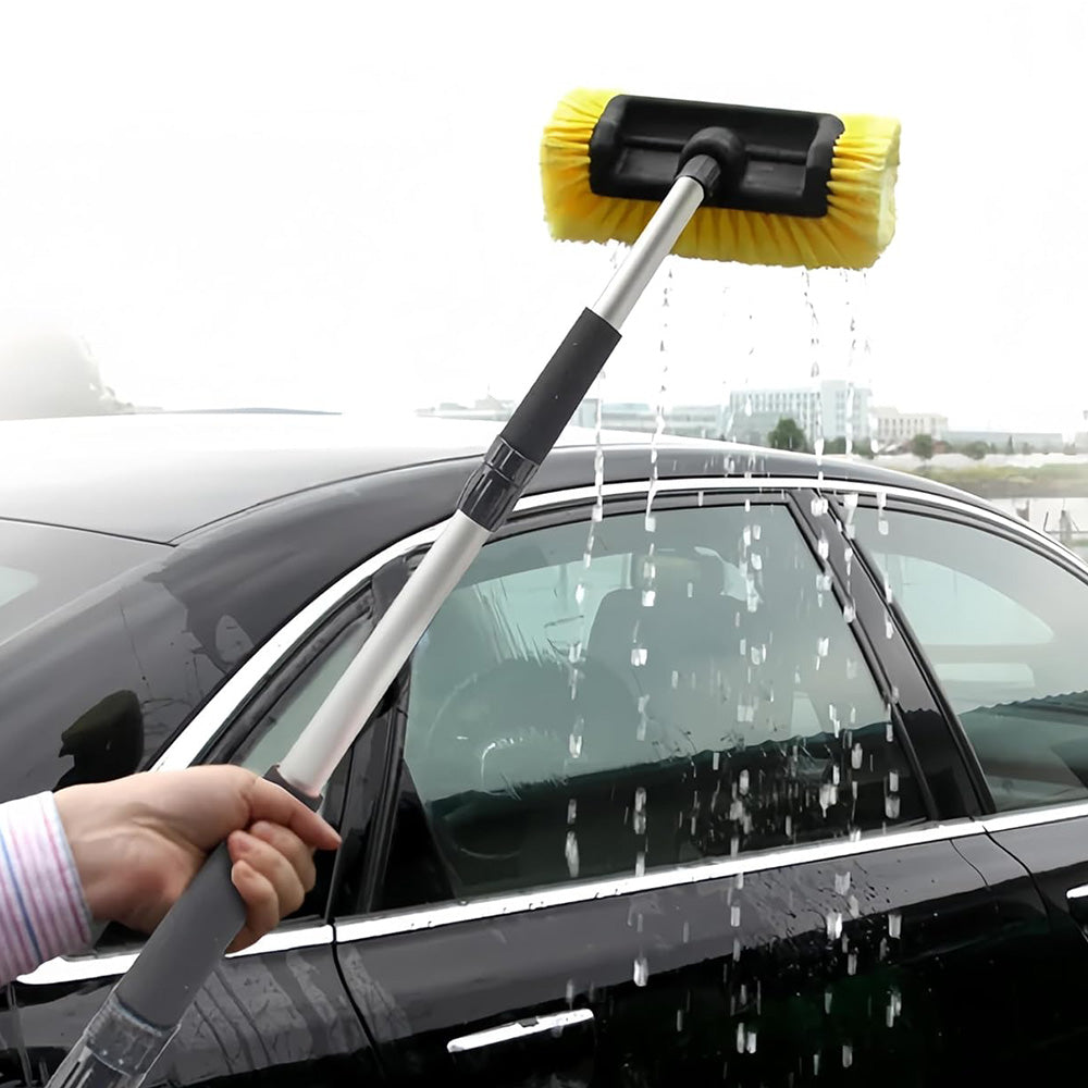4-Section Car Wash Brush with Soft PVC Bristles Windshield Squeegee Car Wash
