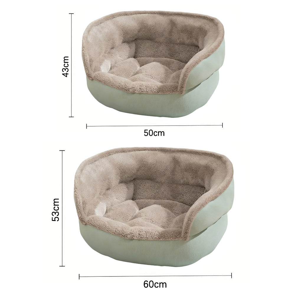 Soft Dog Bed for Indoor Anti Slip Pet Bed for Small Medium Dog Cat-Green