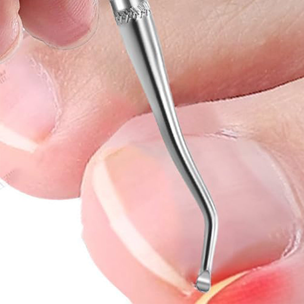 3 Piece Slanted Nail Clipper Set with File and Cleaner Tool