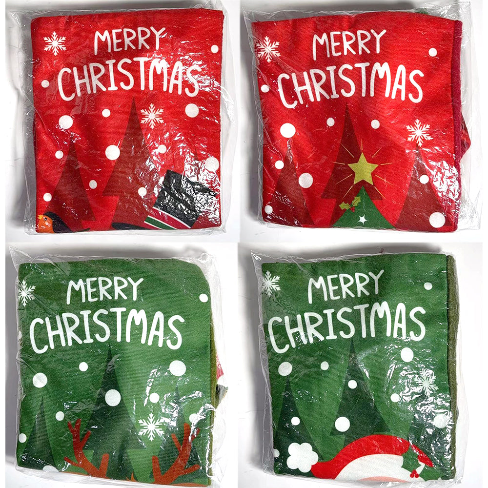 4Pcs Christmas Stocking Goodies Sock Xmas Wall Tree Party Hanging Candy Bag Decoration