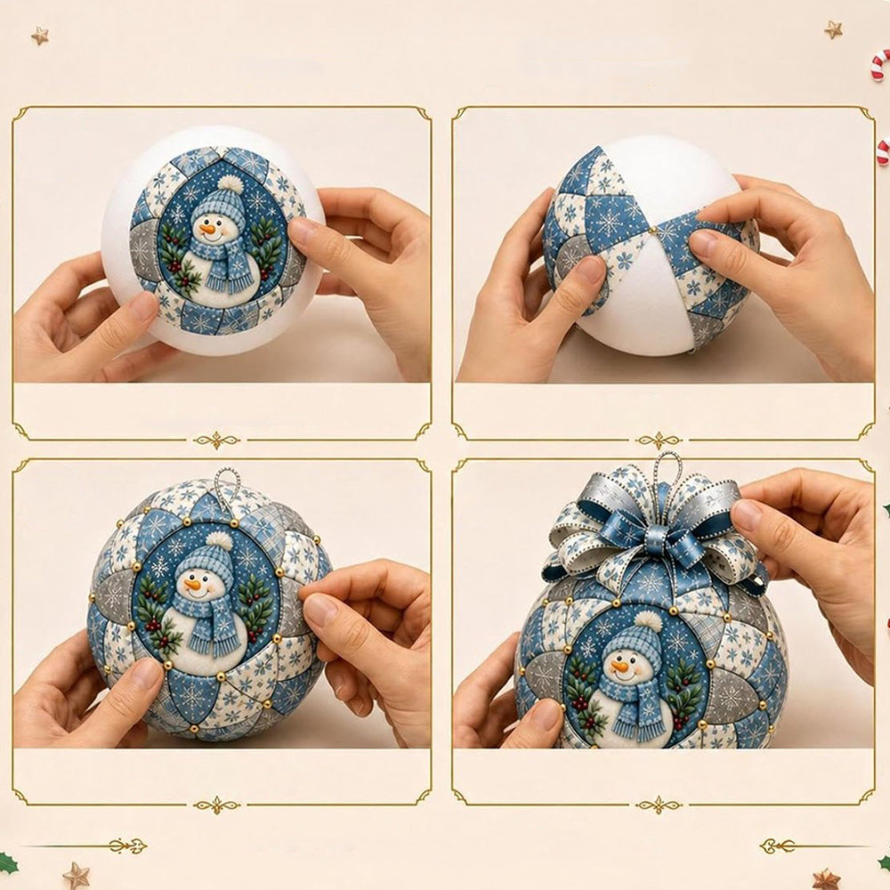 Adult Christmas Patchwork Ball DIY Ornament Craft Kit