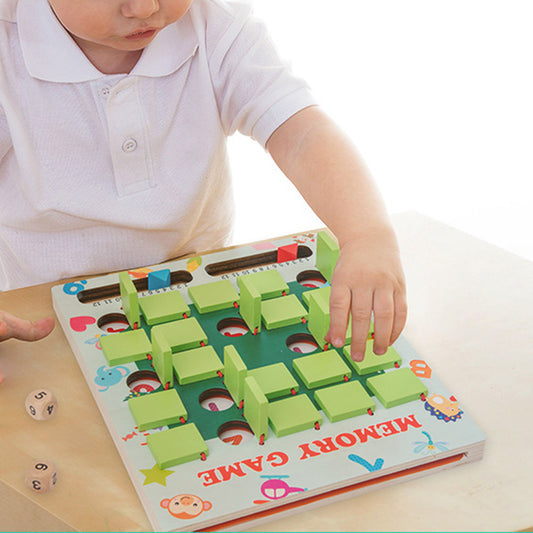 Wooden Memory Match Game - Montessori Educational Toy for Under 14 Years Old