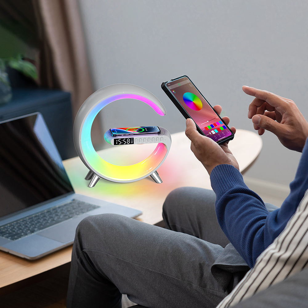 USB Wireless Charger Atmosphere Lamp App Control Night Light Lamp