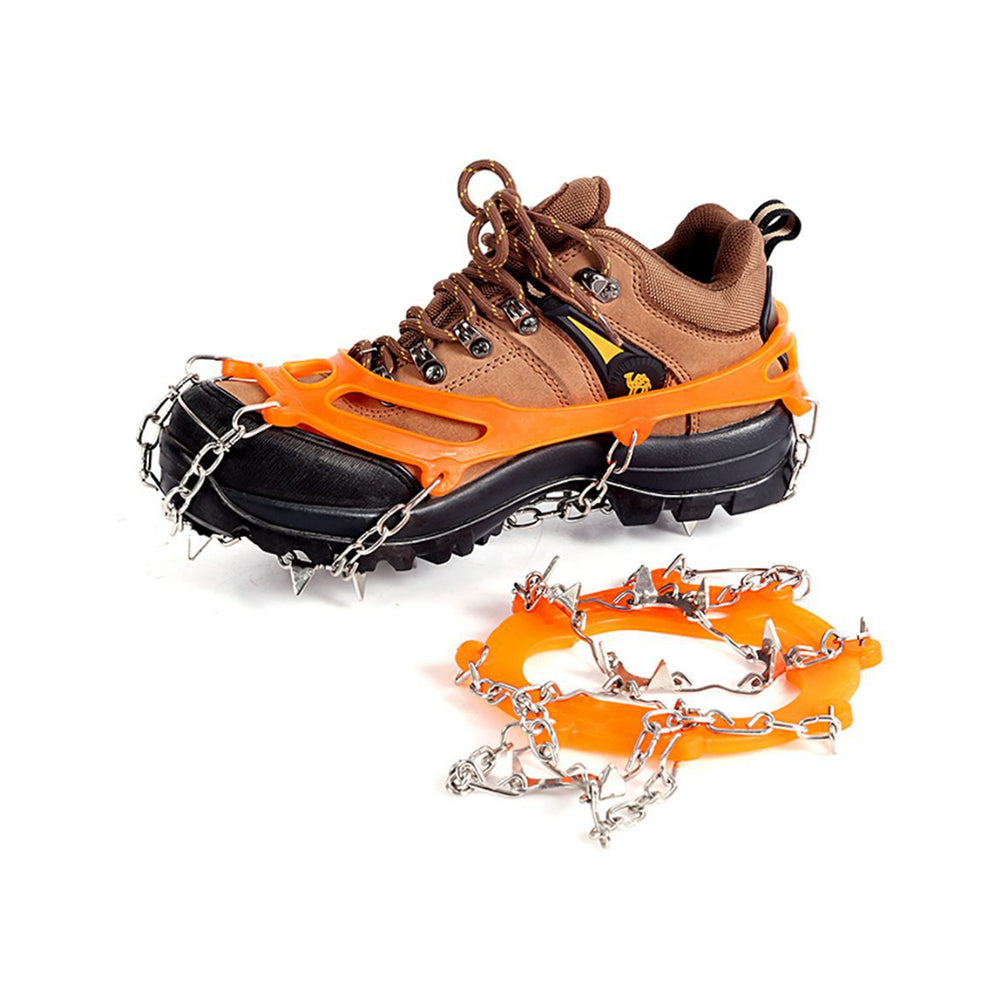 Ice Snow Grips for Shoes Traction Cleats with 10 Stainless Steel Spikes
