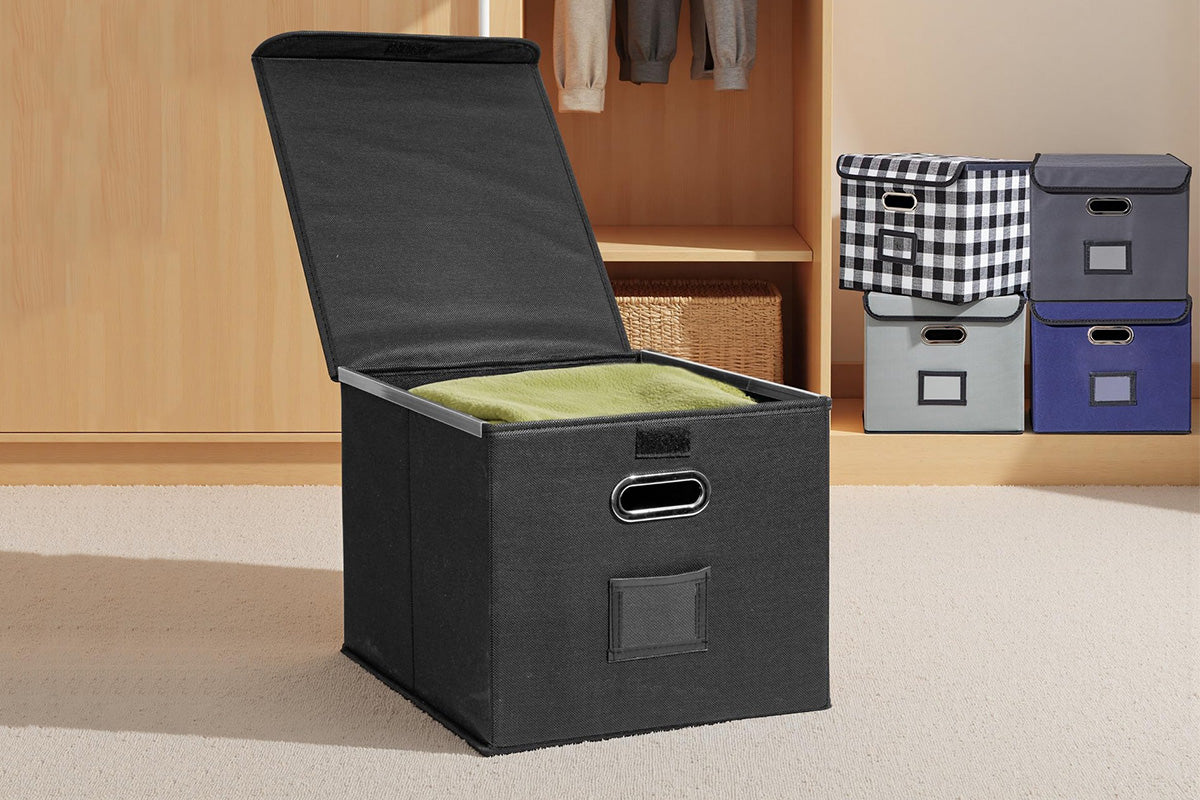 File Organizer Box With Lid Collapsible File Folder Organizer For Office Document