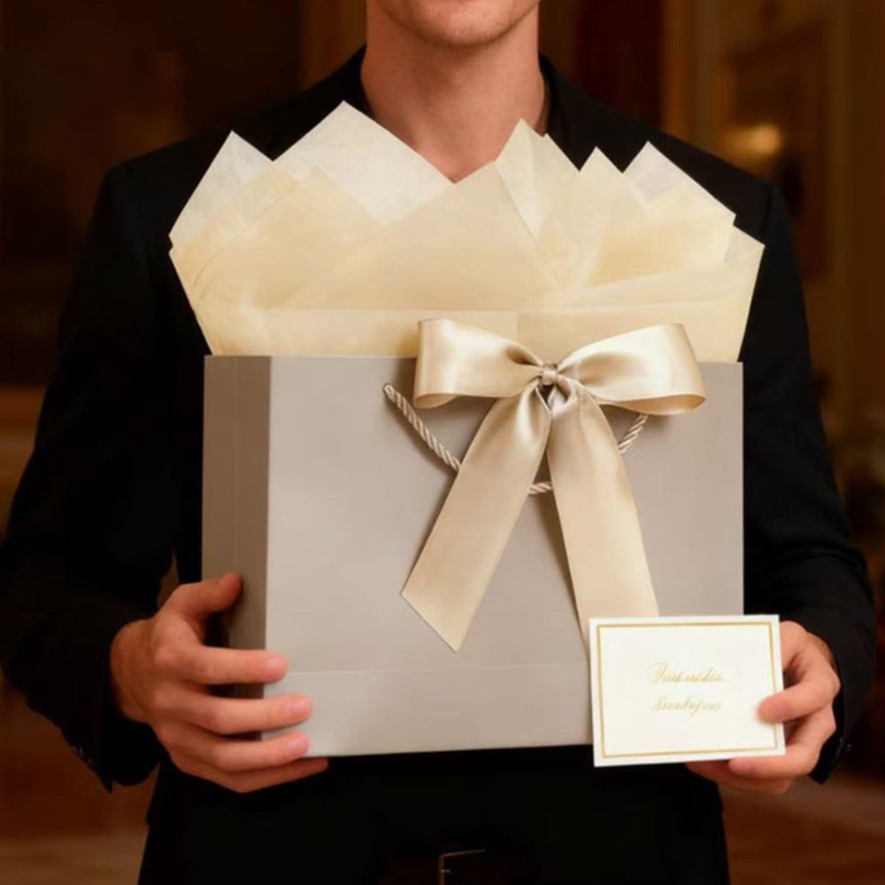 4Pcs Gift Bags with Cards and Wrapping Paper for Weddings Parties