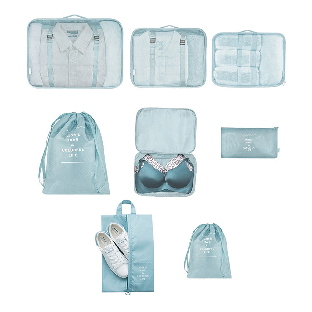 8Pcs Travel Luggage Packing Cubes Organizers Set