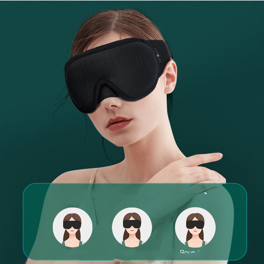Travel Soft Memory Foam 3D Sleep Eye Mask with Earplugs