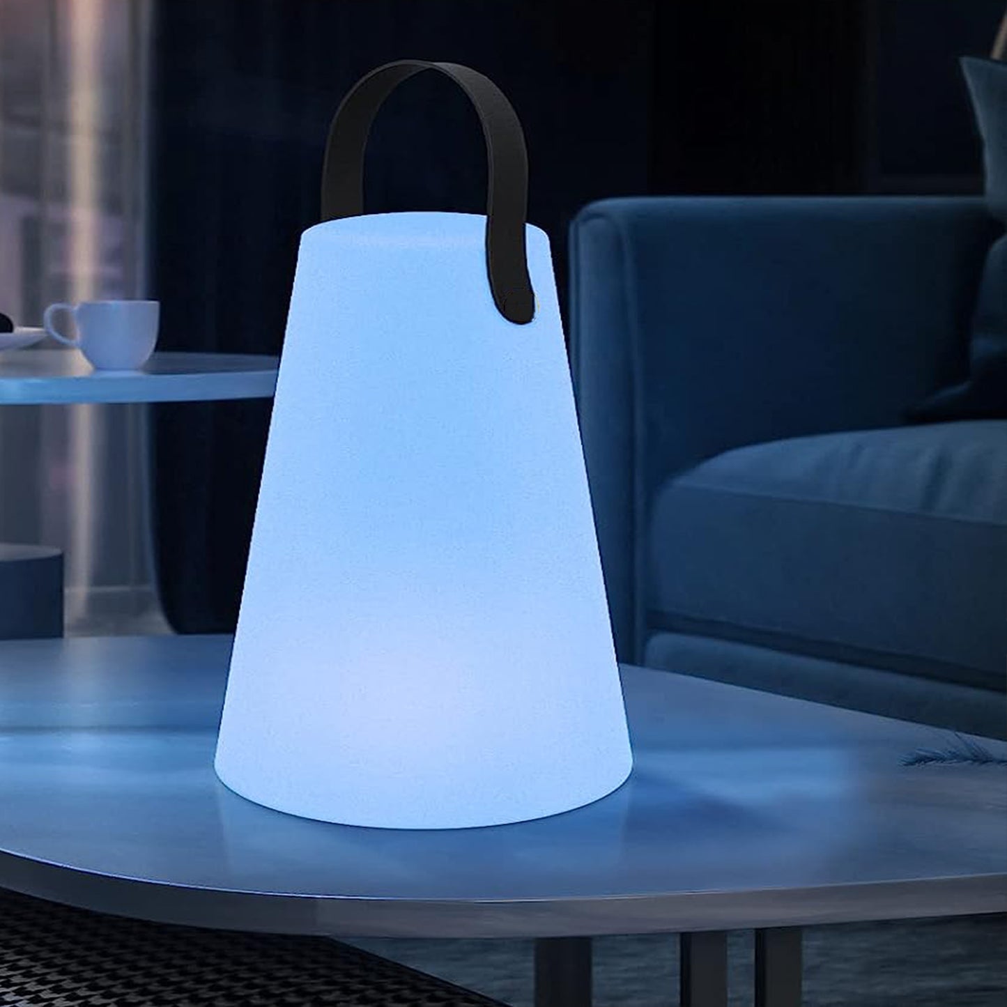 Solar Portable Wireless 8 Colors Dimmable RGB Table Lamp-Conical