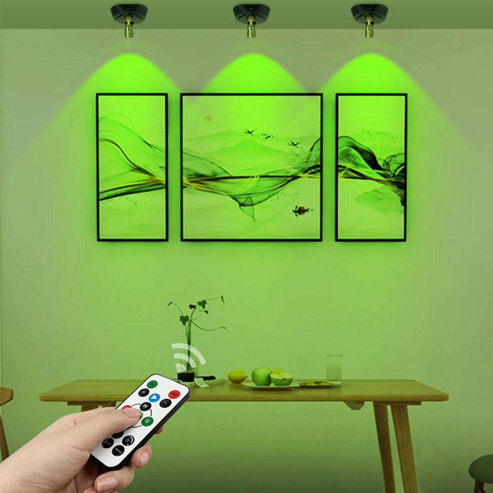 Wireless LED Spotlight 3000K 4000K 5000K Uplighting Indoor for Wall Art Display