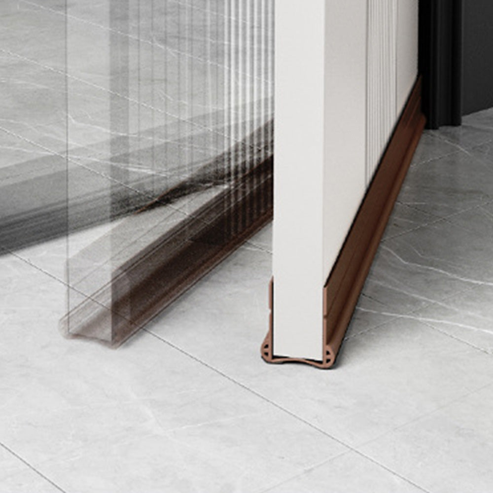 93cm Door Bottom Seal Strip Sound Reducing Felt Light Blocking for Door-Brown
